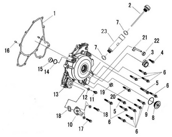 8 Left crankcase cover