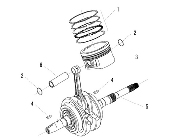 13 Crankshaft, connecting rod and piston assembly