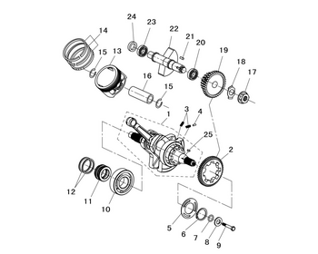 6 CRANKSHAFT PISTON