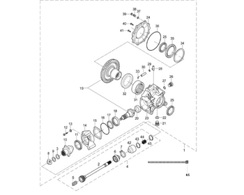 15 TRANSMISSION CASE REAR AXLE