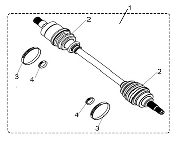 14 FRONT DRIVE AXLE (FOR 4WD)