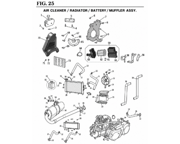 AIR CLEANGE / RADIATOR / BATTERY / MUFFLER ASSY