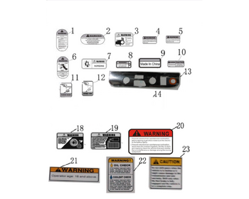 WARNING STICKERS ASSY