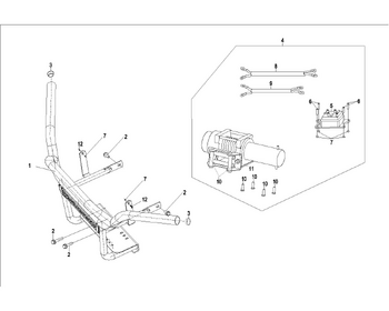 25 FRONT BUMPER & WINCH ASSY