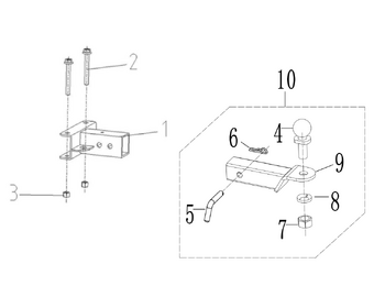 4 REAR TOW HITCH ASSY