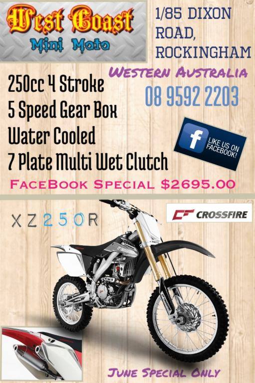 West Coast Mini Moto, Rockingham, WA - XZ250R Sale